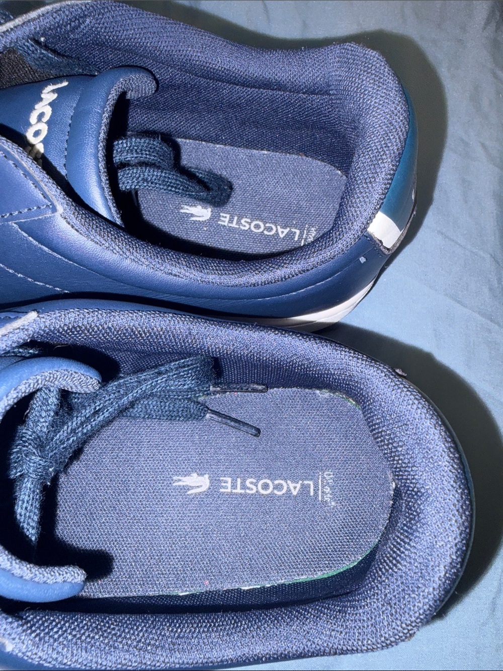 Lacoste Men's Navy Leather Sneakers with White Sole - Picture 11 of 12